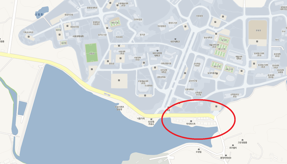 <경산 대구대학교 대로변 상가 임대> 약 50평대. 보증금 천만원 / 월세 44만원 매물 사진 1