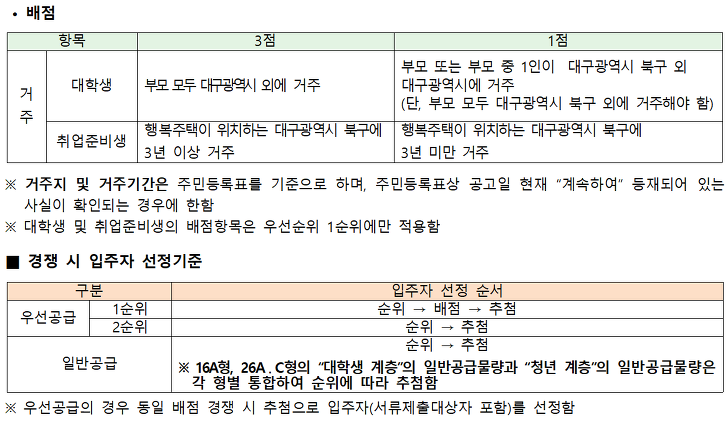 <대구 연경 A3 블록 행복주택 입주자 모집> 대학생, 청년, 신혼부부, 고령자, 주거급여수급자 대상 매물 사진 4