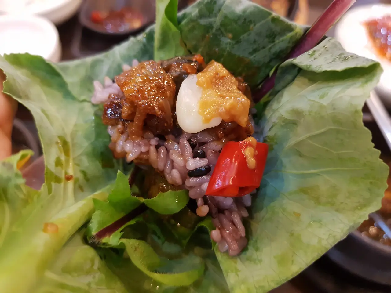 (5점) 대구 북구 동천동 칠곡3지구 다양하고 싱싱한 야채가 많은 우렁쌈밥 맛집 '황우쌈' 작업 사진 14