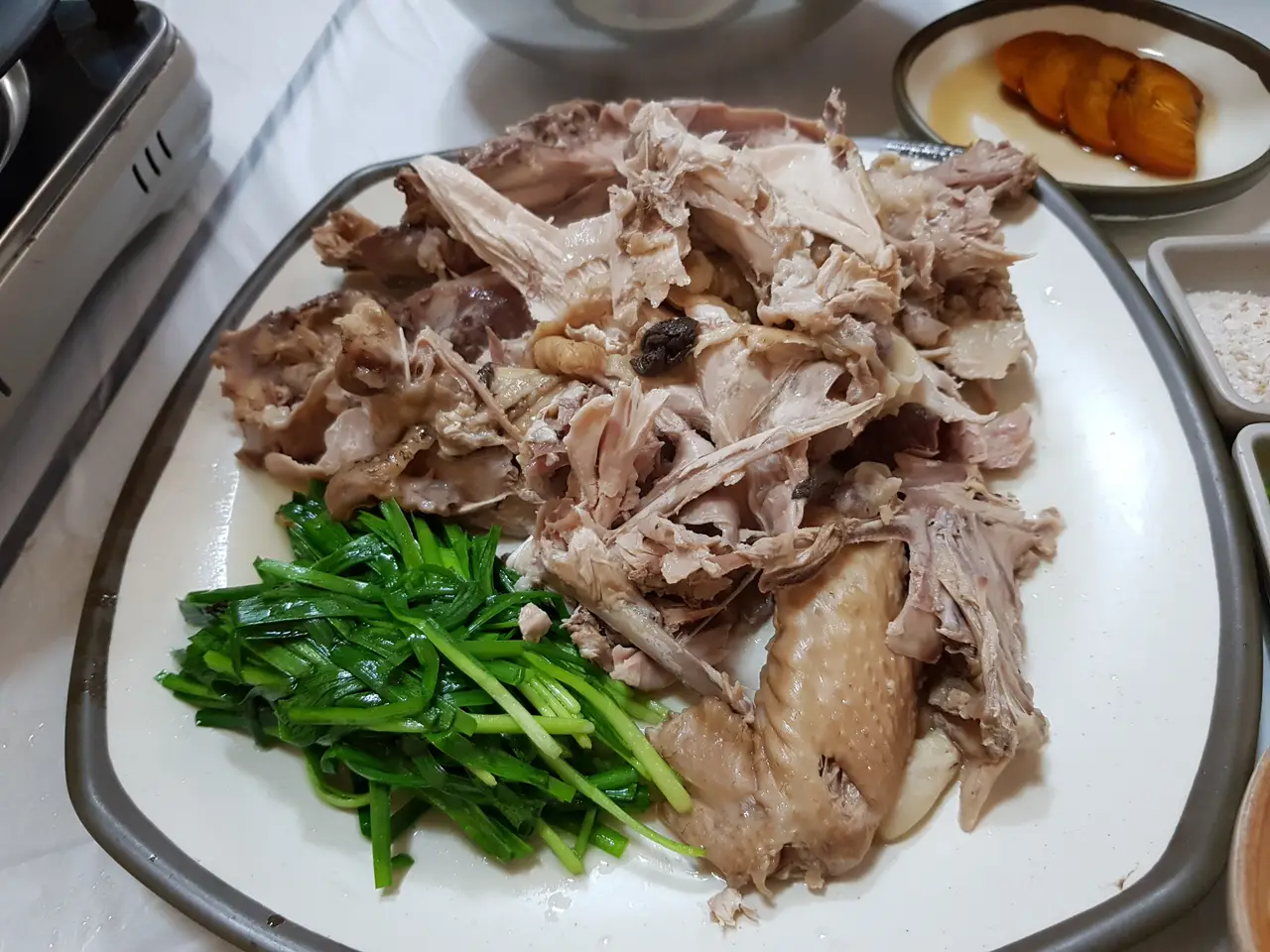 별점5/5점. 경산 옥산동 백숙맛집. 송해와오리백숙 본점. 작업 사진 5