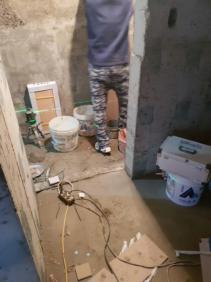 농촌에서 주택 짓기. 농촌주택개량사업. #22. 방통, 샤시, 타일, 내부 보드 부착 작업 사진 15