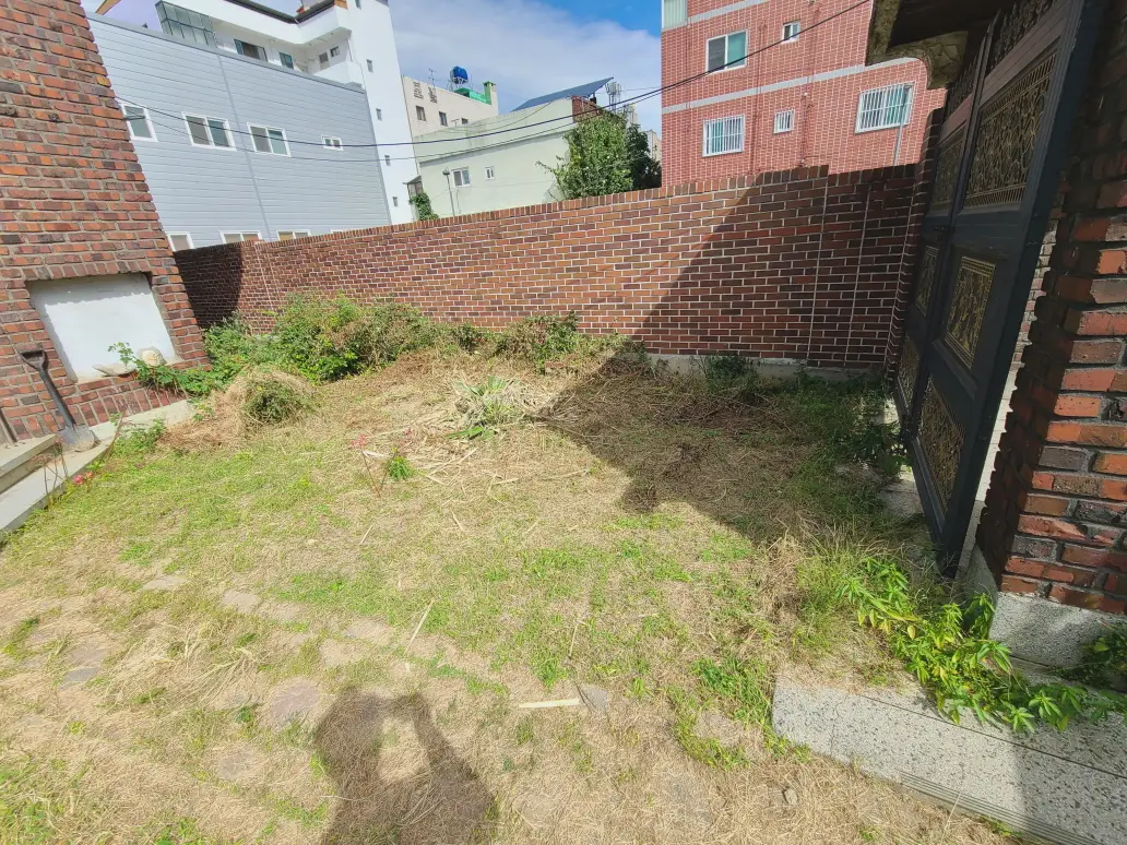 대구 남구 주택 제초 작업 및 제초 매트 설치 작업. 제초 매트 설치 비용. 작업 사진 3