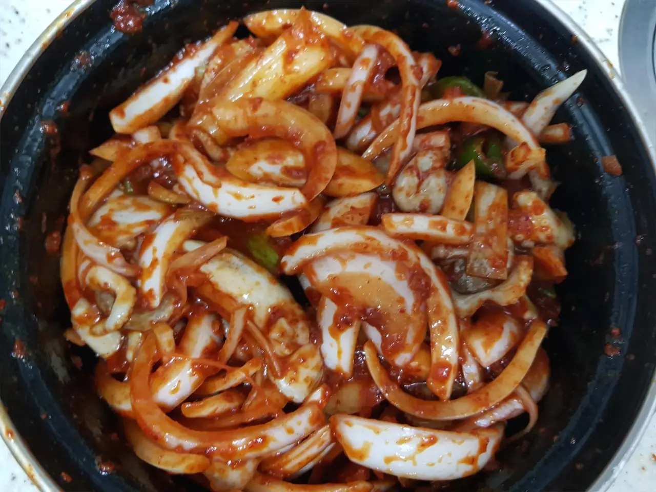 백종원의 맛남의 광장. 주꾸미삼겹살 따라해보기(Plus. 비빔면). 작업 사진 6