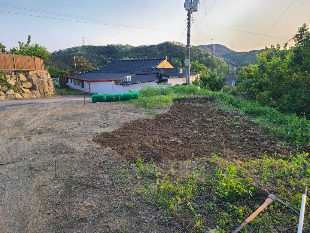 (농사용창고 셀프 만들기)코스트코 차량용 대형 천막으로 창고 만들기. 작업 사진 9