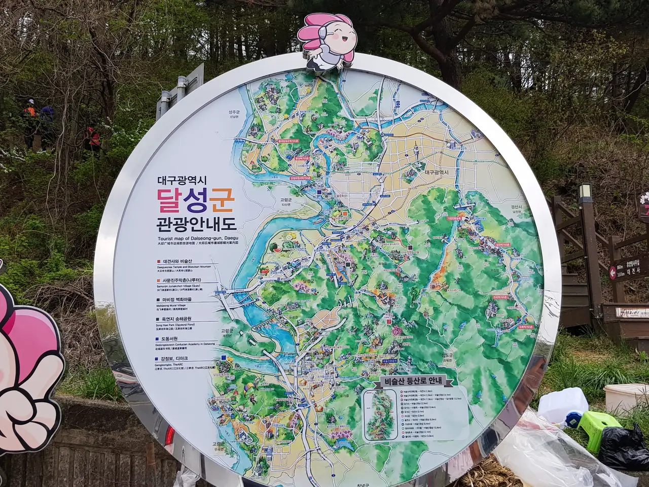 (5점) 대구 비슬산 참꽃. 비슬산자연휴양림 공영주차장->대견사 코스. 작업 사진 3
