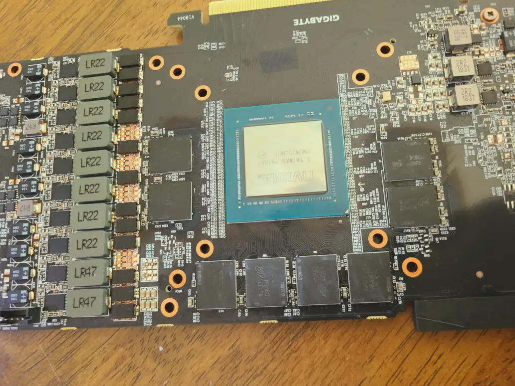 기가바이트 rtx2070 슈퍼 파손된 펜 교체. 알리에서 구매 방법. 작업 사진 9