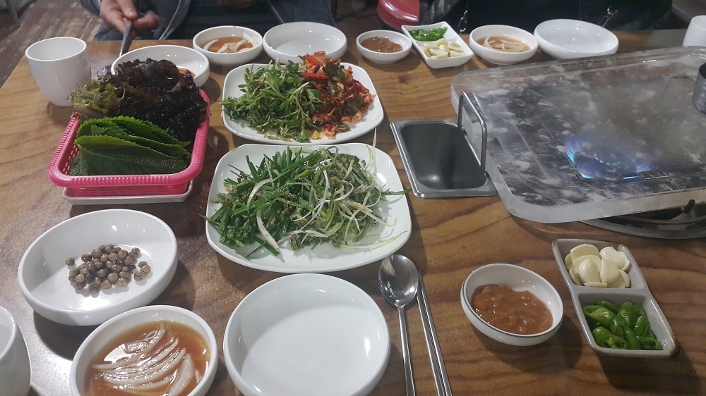 <경산 하양 \"제주 늘봄 생돼지생오리\"> 달달한 야채와 맛있는 생오겹살 작업 사진 3