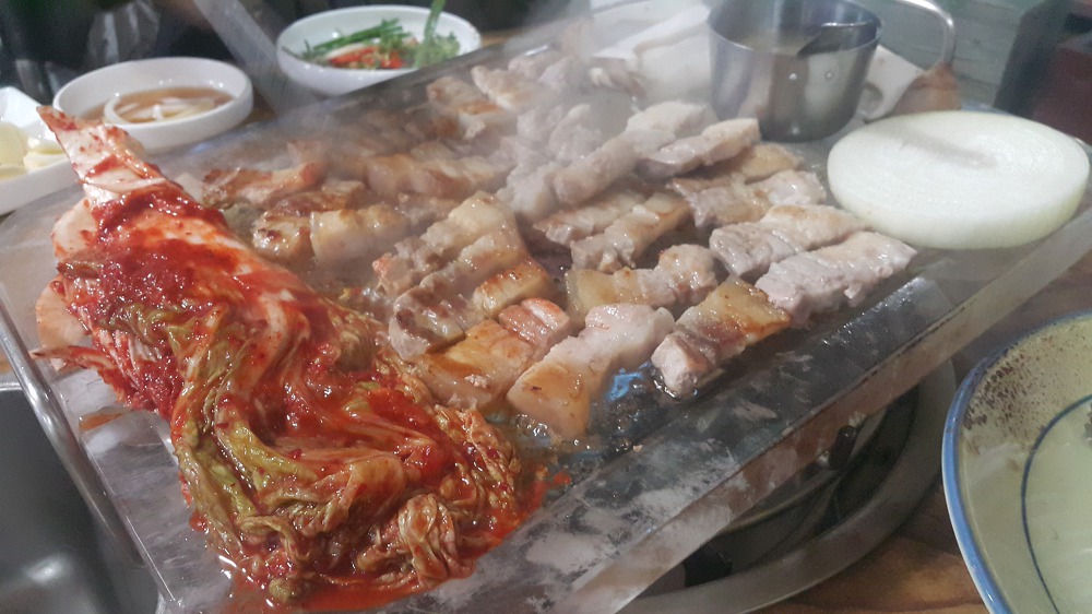 <경산 하양 \"제주 늘봄 생돼지생오리\"> 달달한 야채와 맛있는 생오겹살 작업 사진 7
