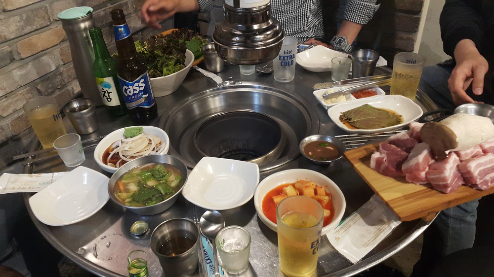 <대구 달서구 두류동 광장코아 \"모정\"> 두툼한 삼겹살과 참숯 소금구이 작업 사진 4