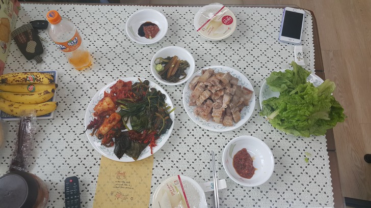 <울릉도 3박 4일 1부> 울릉도에서 먹은 맛있는 밥과 방파제앞 낚시. 면민 체육대회 참가. 작업 사진 21