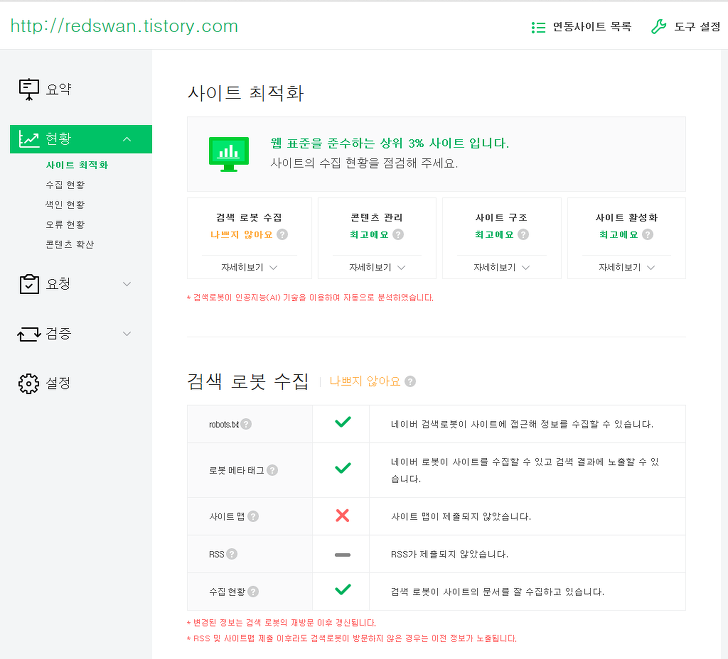 <내 티스토리글 네이버 방문자수 하락> 원인 및 해결방법 찾아보기 작업 사진 18