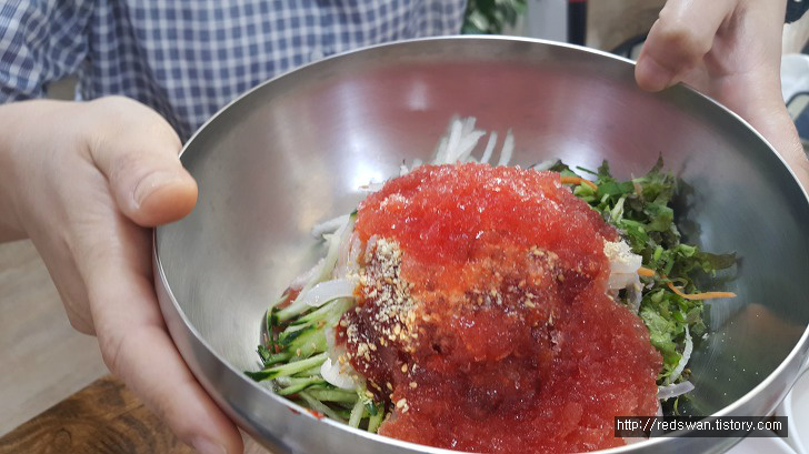 <울릉도 도동 \"향토회식당\"> 새콤 달달한 울릉도 물회 맛집 작업 사진 6