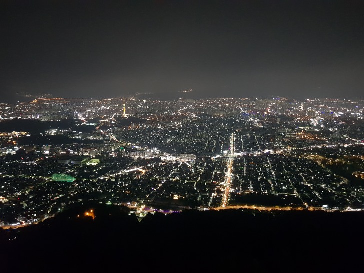 <대구 앞산 야간 등산> 안지랑골체육공원, 안일사, 앞산전망대 코스 작업 사진 8
