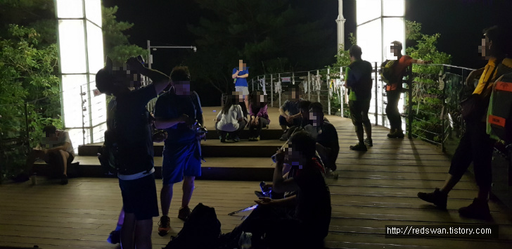 <대구 앞산 야간산행 \"청산유희\"> 왕굴코스 작업 사진 17