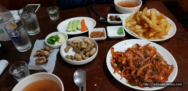 대구 수성구 두산동 짱산오징어. 두산동 소주 마시기 좋은 곳. 작업 사진 4