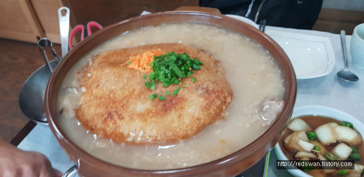 경산 옥곡동 산들다움. 구수한 누룽지닭백숙으로 몸 보신 작업 사진 9