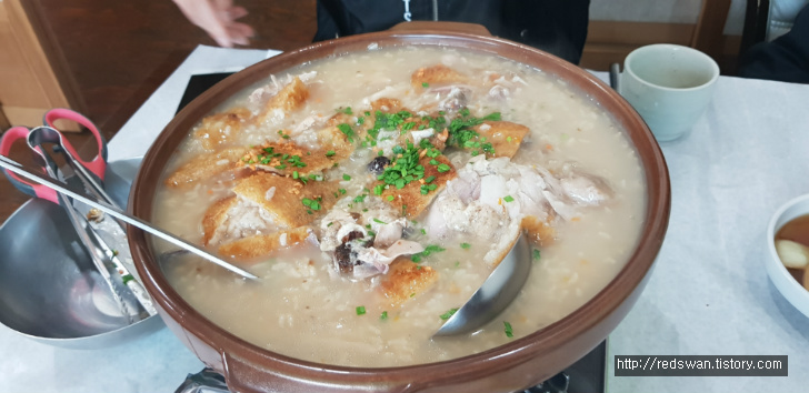 경산 옥곡동 산들다움. 구수한 누룽지닭백숙으로 몸 보신 작업 사진 10